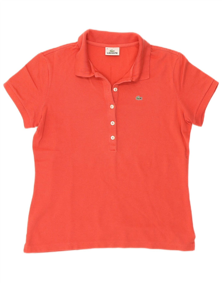 Damska koszulka polo LACOSTE, rozmiar 46 XL, czerwona, bawełniana