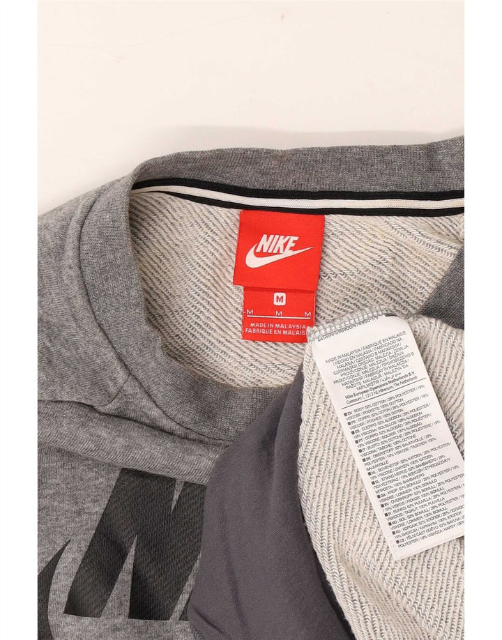 Męska bluza z grafiką Nike, średnia, szara, bawełniana nakrapiana