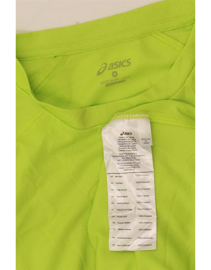 Męska koszulka Asics Top, średni zielony poliester