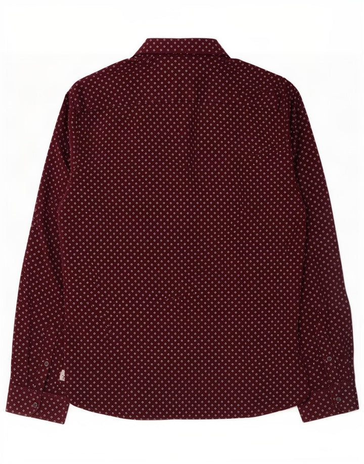 Koszula męska Ted Baker, rozmiar 6, 2XL, bordowa, bawełniana w cętki