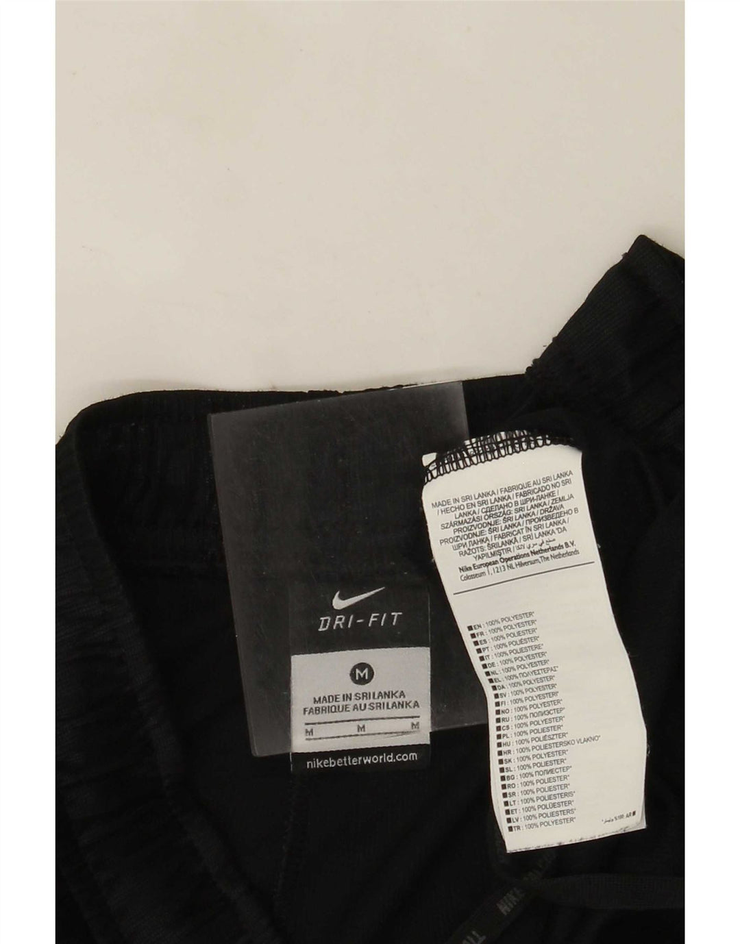 Męskie spodenki sportowe Nike Dri Fit, poliester w średnie czarne paski
