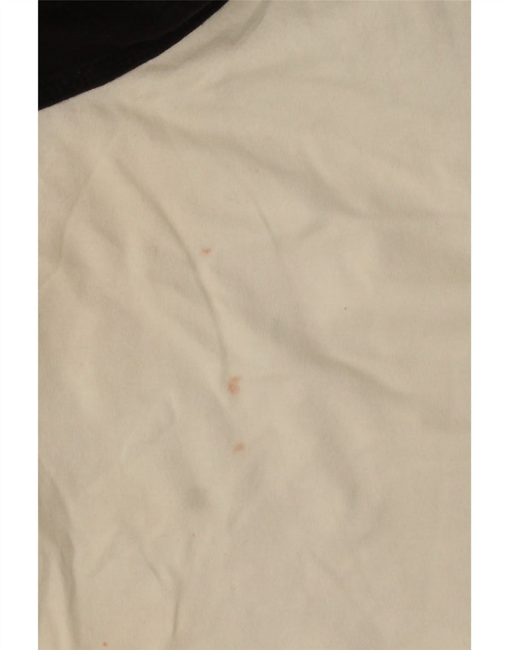 Męska koszulka Puma z grafiką, długim rękawem 2XL, biała, bawełniana z blokami kolorów