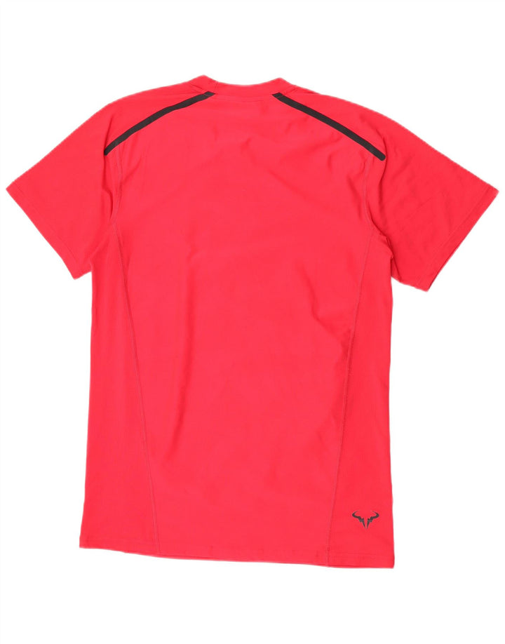 Męski T-shirt NIKE Dri Fit, mały, różowy, poliester