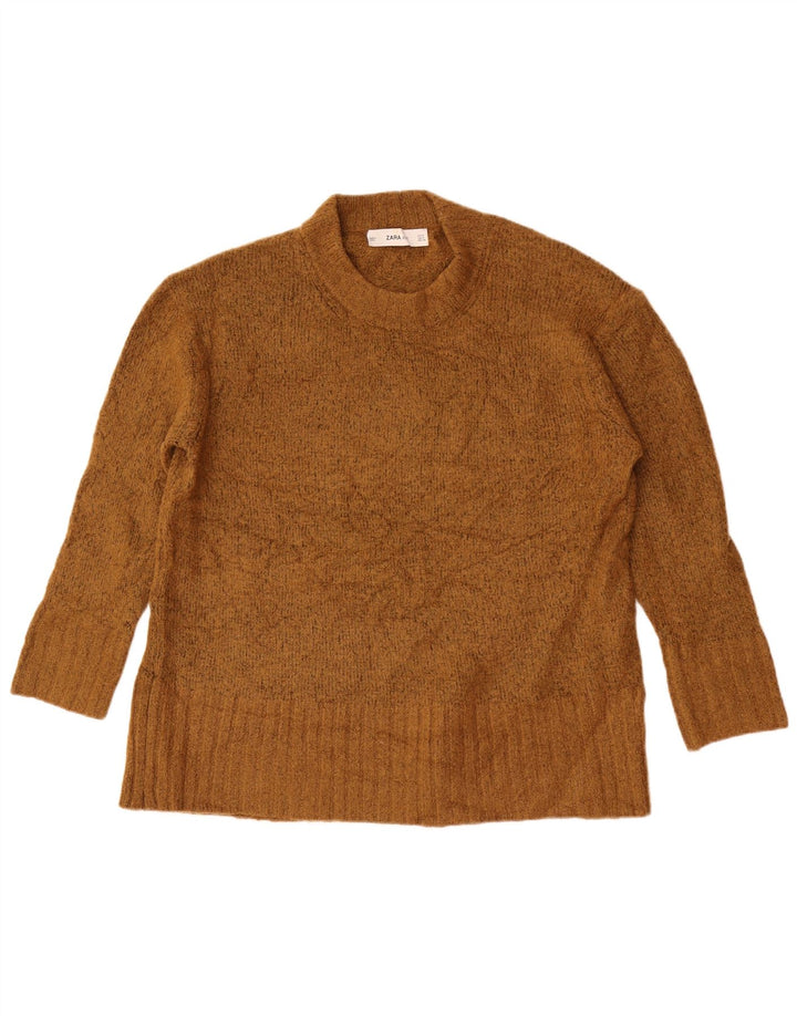 Damski sweter oversize z okrągłym dekoltem Zara UK 10 Small Khaki