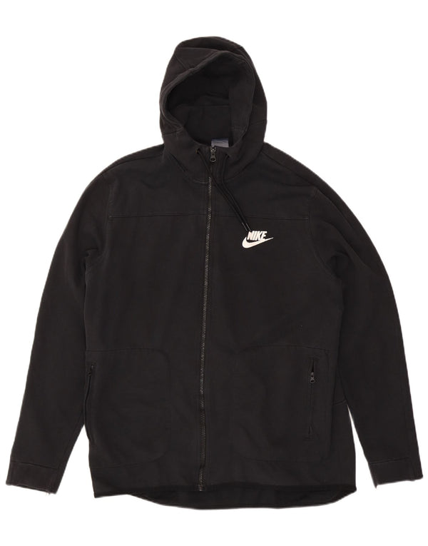 Męski sweter z kapturem i zamkiem błyskawicznym Nike XL, czarna bawełna