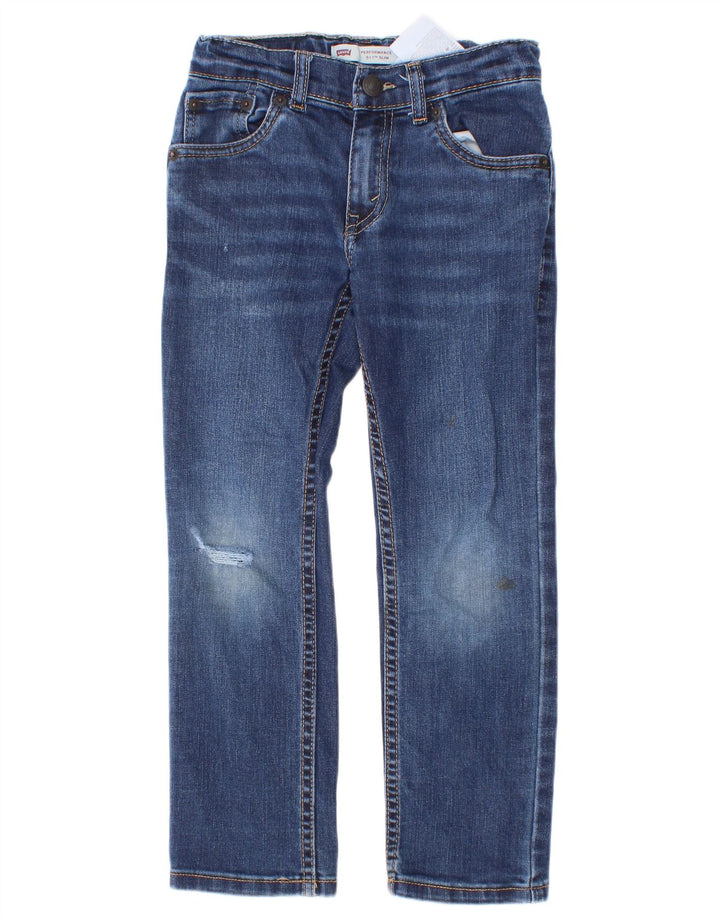 Proste dżinsy chłopięce Levi's 5-6 lat W22 L20 Niebieska bawełna