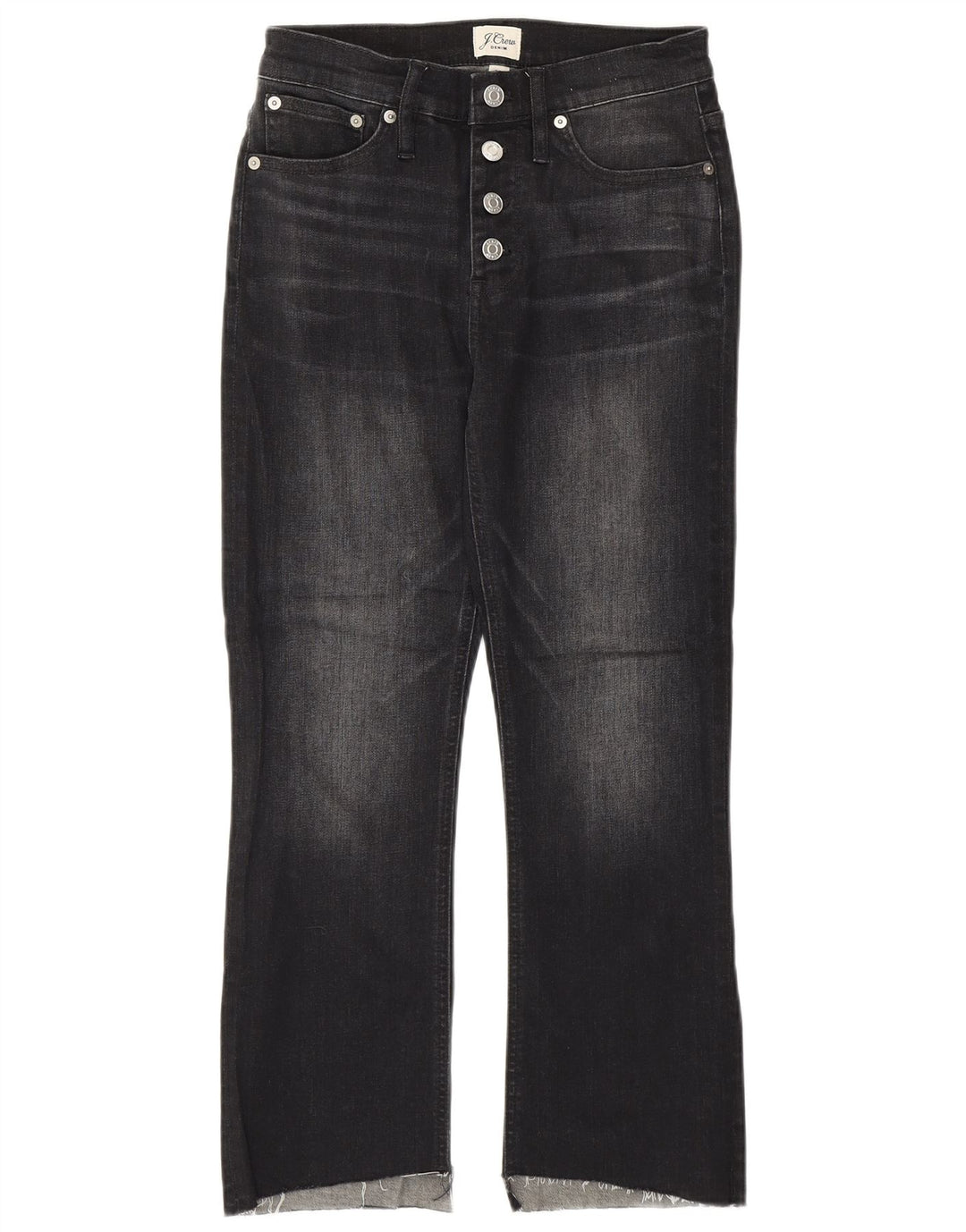 Damskie jeansy przycięte J. CREW W26 L23 Czarne bawełniane
