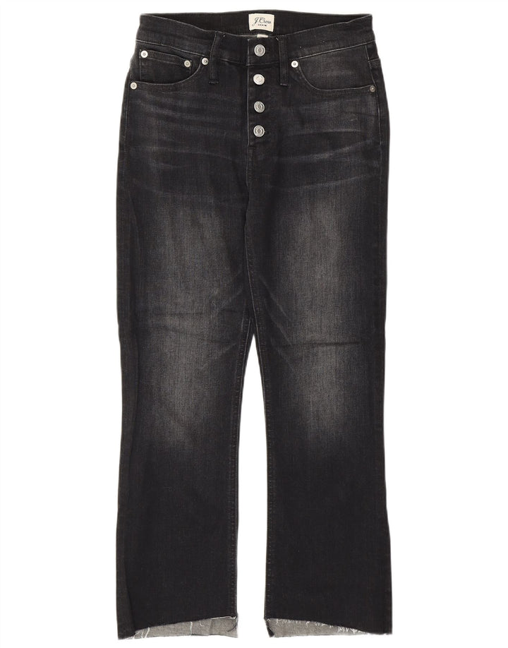 Damskie jeansy przycięte J. CREW W26 L23 Czarne bawełniane