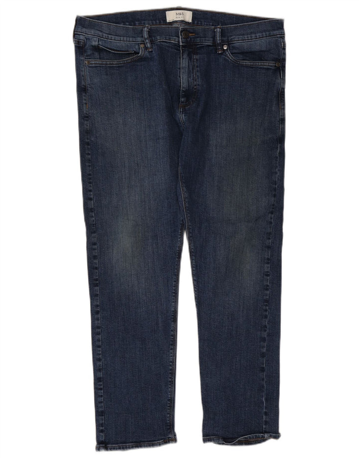 Marks & Spencer Męskie jeansy slim W36 L29 Niebieskie bawełniane