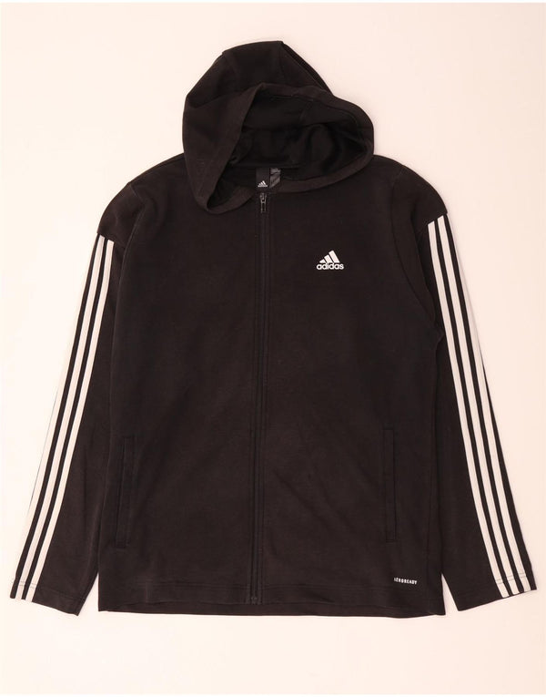 Męski sweter z kapturem i zamkiem błyskawicznym Adidas Aeroready, duży, czarny, bawełniany