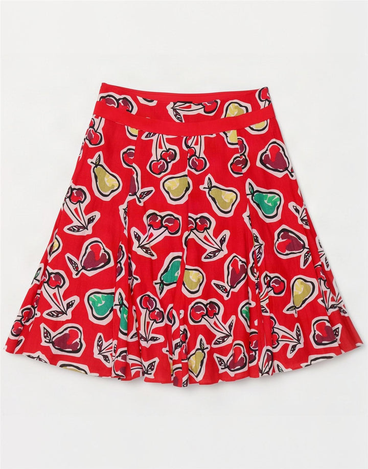 Damska spódnica Hobbs z grafiką w kształcie litery A UK 12 Medium W32 Red Flax