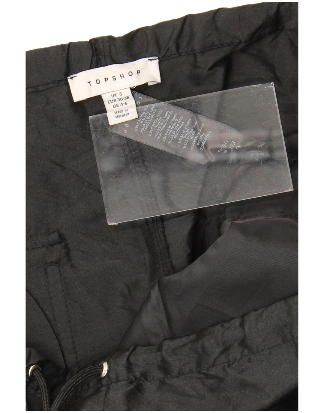 Damskie spodnie dresowe Topshop UK 10, małe, czarne, poliestrowe