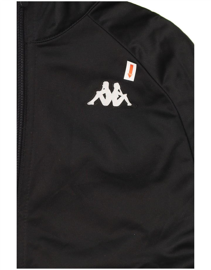 Pełny dres chłopięcy KAPPA z grafiką, 15-16 lat, czarny poliester z blokami kolorów