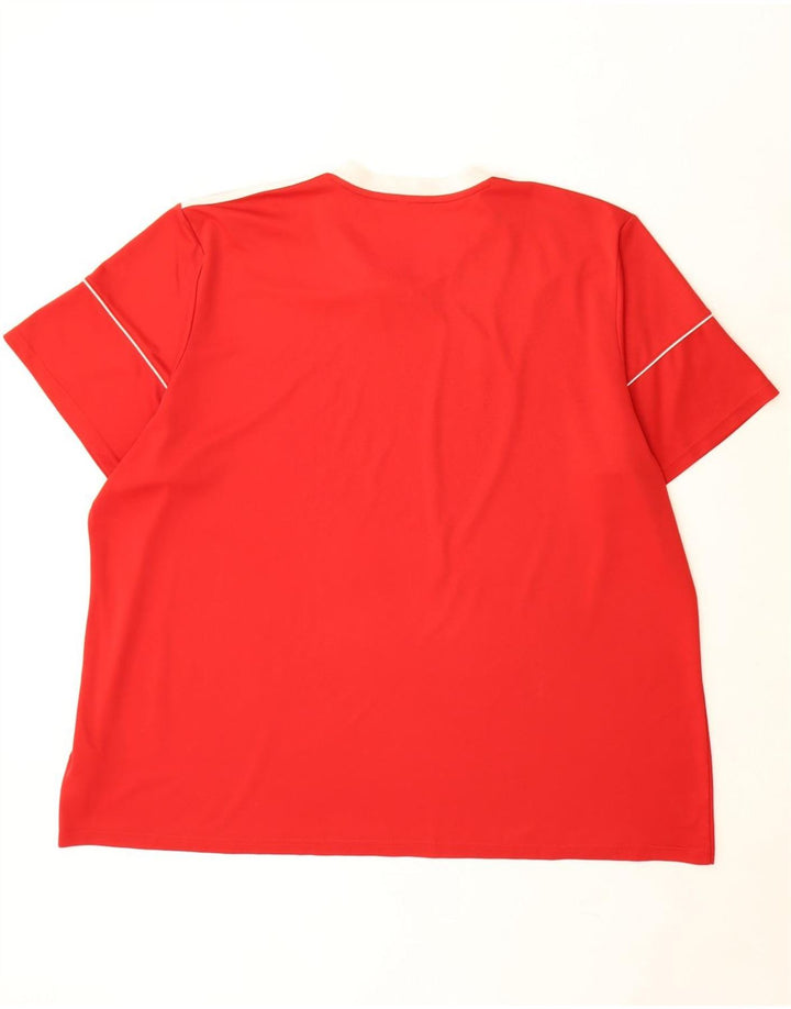 Adidas Męski T-shirt Aeroready Top 3XL Czerwony Poliester
