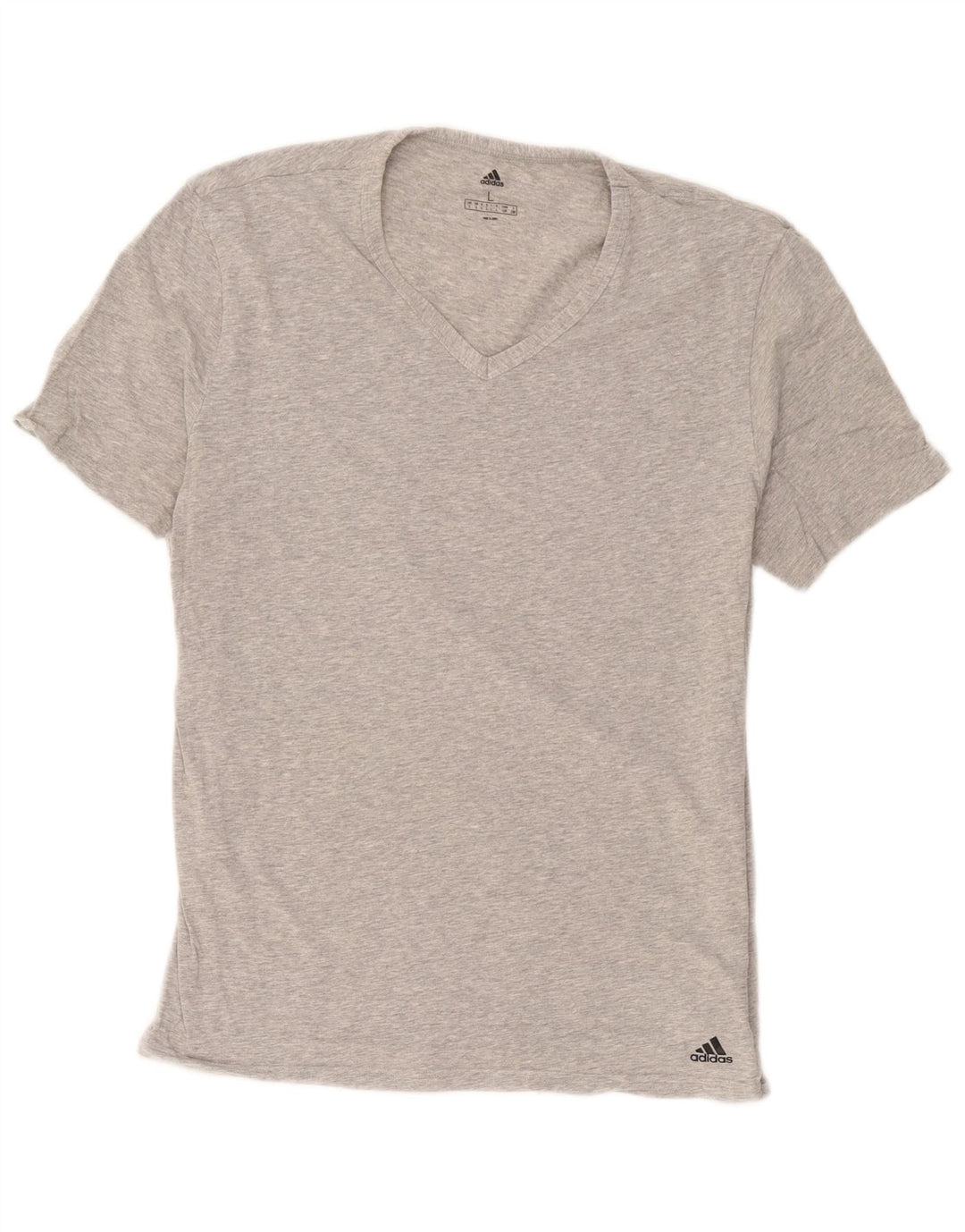 Adidas Męski T-shirt Top Duży Szary Bawełniany