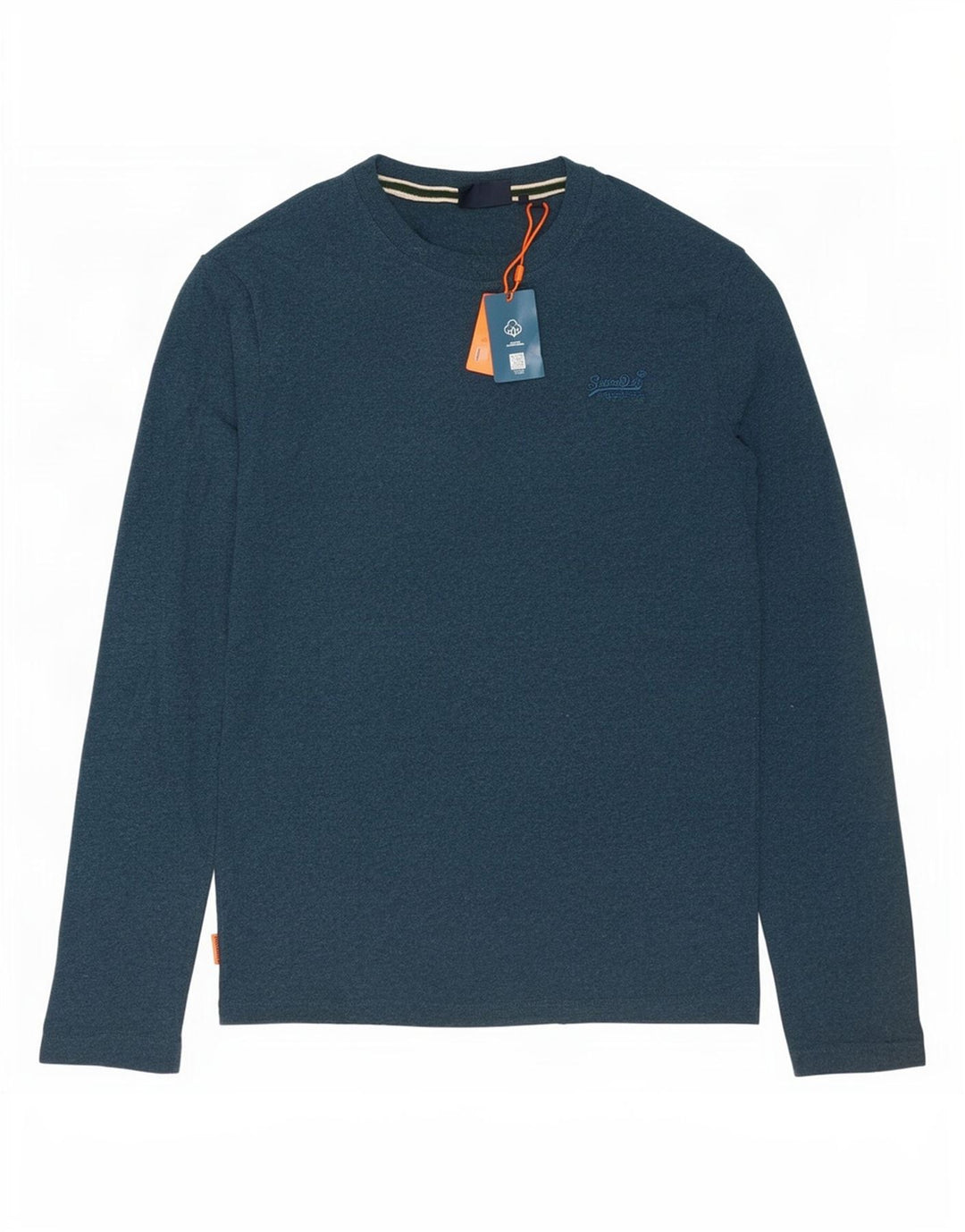 Męski top Superdry z długim rękawem, średnioniebieski, bawełniany