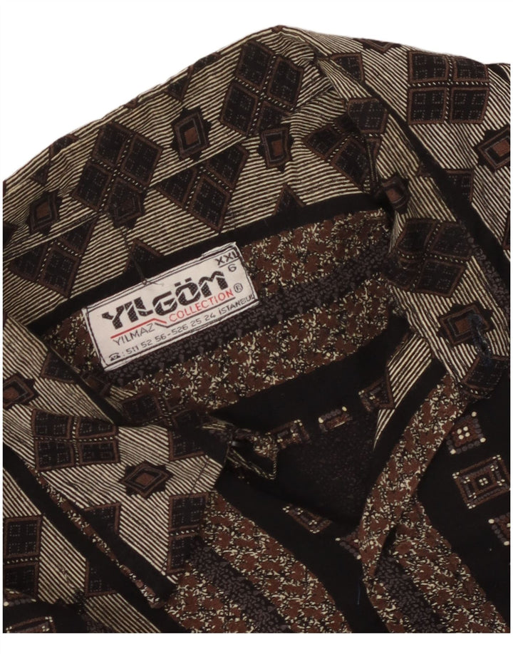 Koszula męska Vintage 2XL Czarna geometryczna