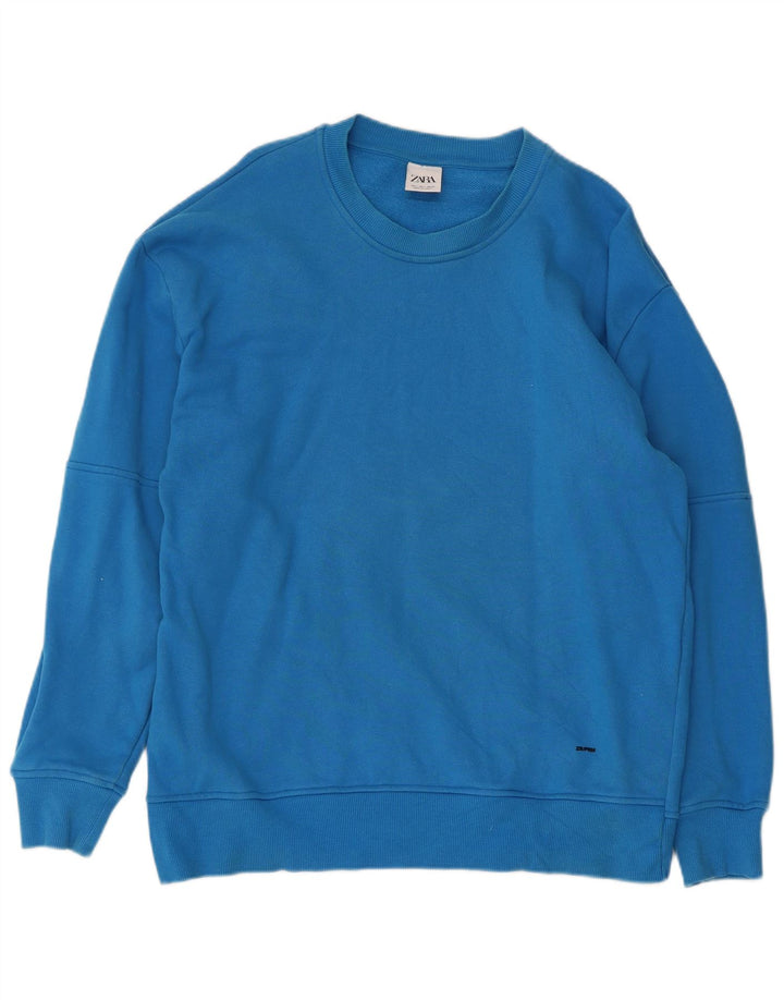 Męski sweter Zara, duży, niebieski