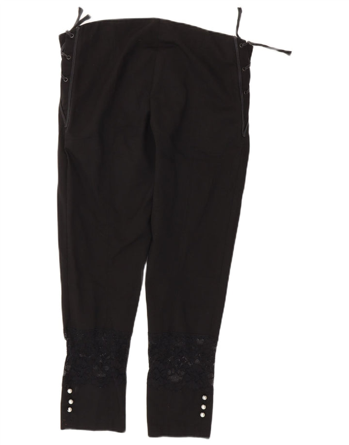 Vintage damskie krótkie spodnie W34 L25 czarne