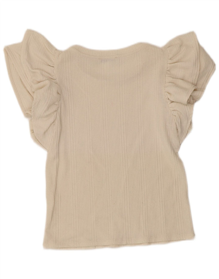 Damska bluzka Zara Crop Top UK 12 średni beż