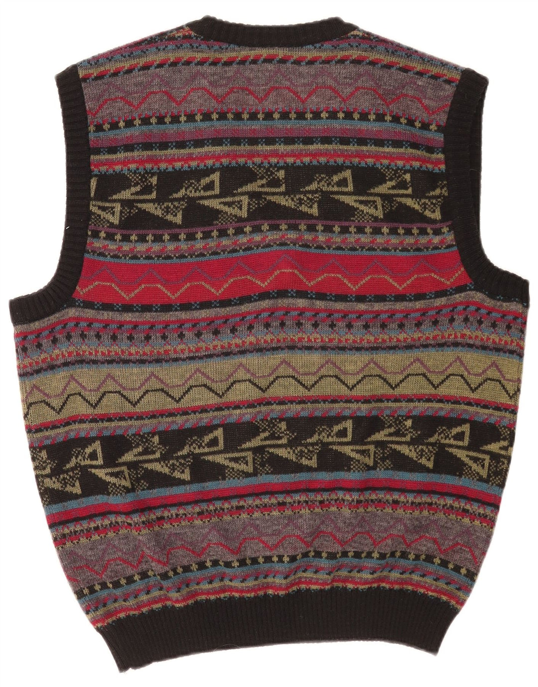 Podkoszulek męski w stylu vintage, duży, wielobarwny, geometryczny akryl