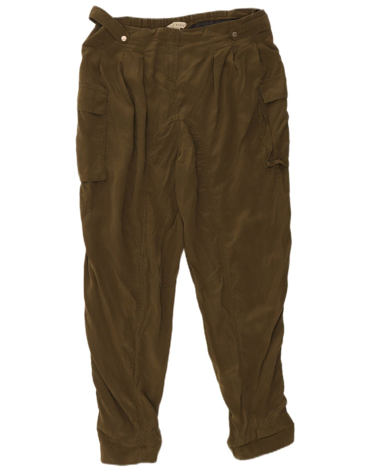 Damskie spodnie cargo z wysokim stanem Ted Baker, rozmiar 3, średnie W34 L28 Khaki