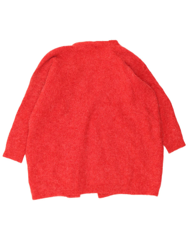 Damski sweter oversize MINT VELVET z otwartym kardiganem UK 16, duży czerwony