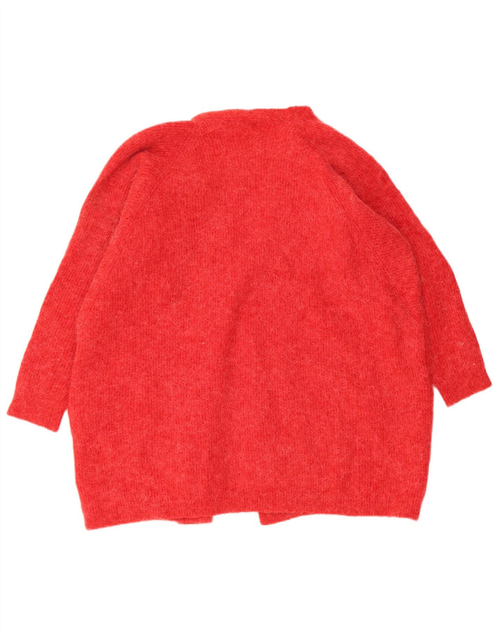 Damski sweter oversize MINT VELVET z otwartym kardiganem UK 16, duży czerwony