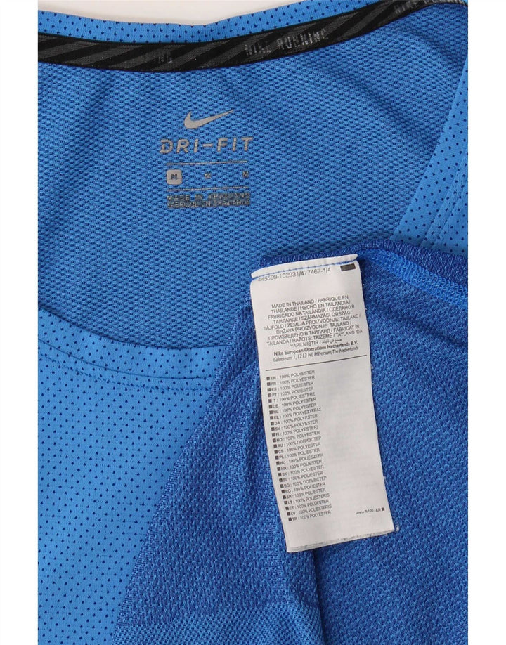 Damska koszulka Nike Dri Fit Top UK 12, średni niebieski poliester