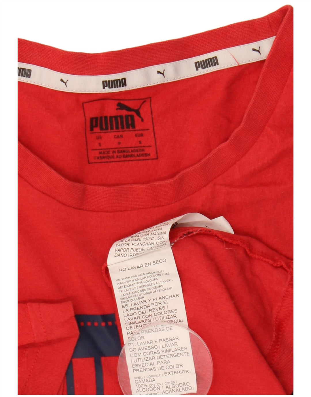 Męski T-shirt z grafiką Puma, mały, czerwony, bawełniany