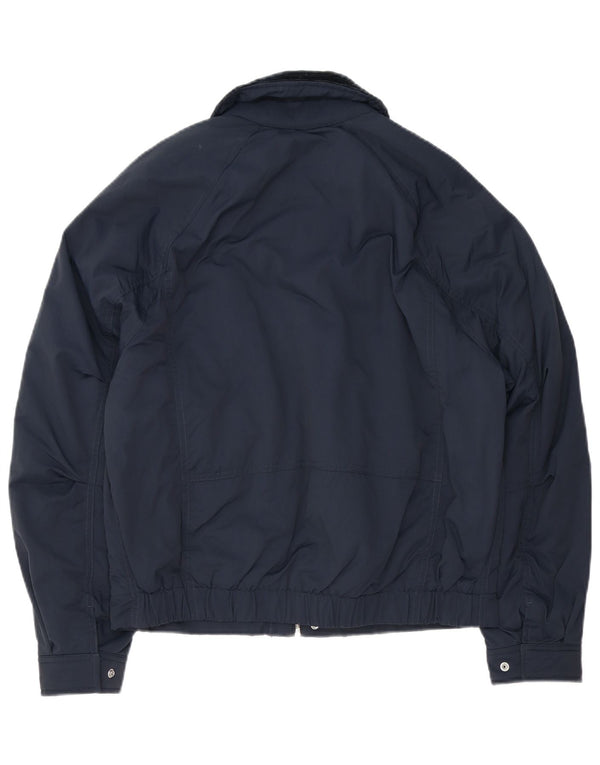 Męska kurtka bomberka Zara UK 36, mała, granatowa, z blokami kolorów, poliester