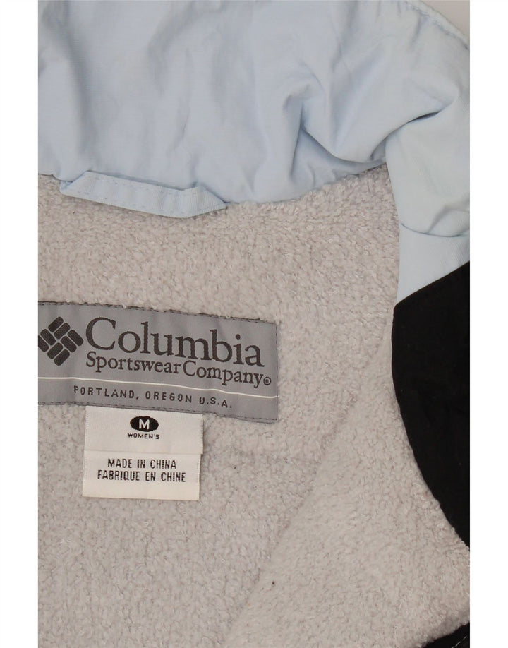 COLUMBIA Womens Windbreaker Jacket UK 14 Medium Blue Colourblock Nylon Vintage Columbia and Second-Hand Columbia from Messina Hembry 