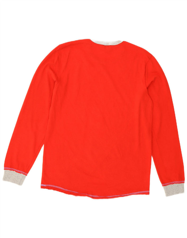 Damski top BENETTON Peanuts Graphic z długim rękawem UK 14, średni czerwony kreskówkowy