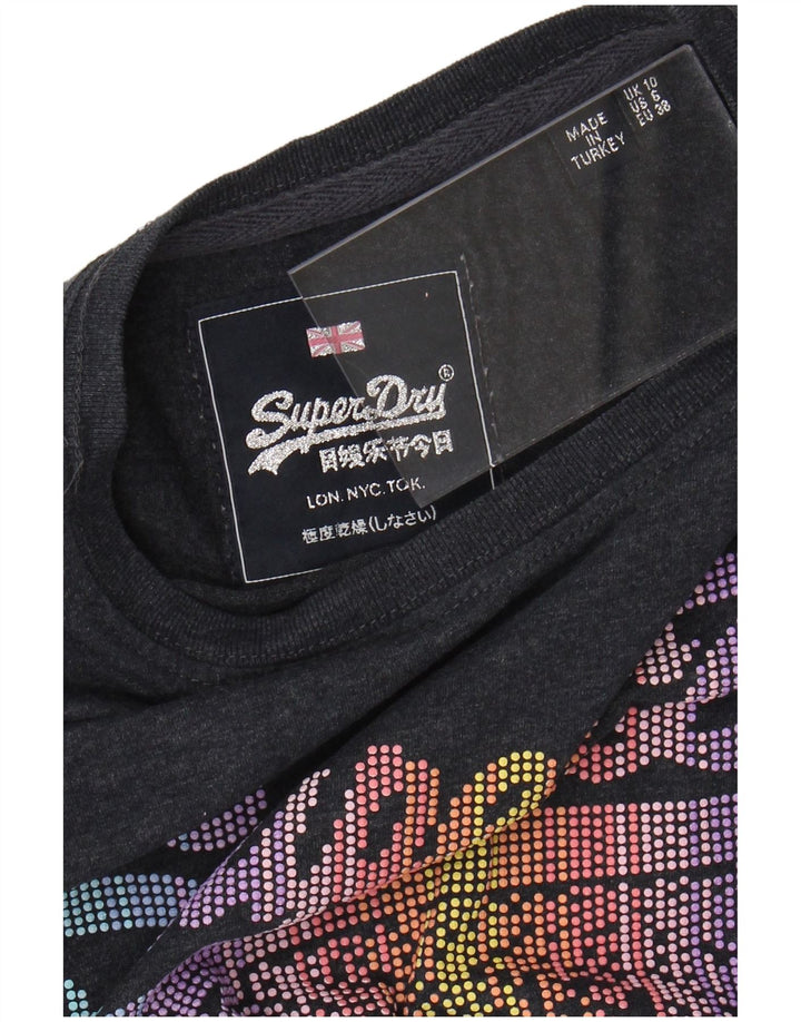 Damska koszulka graficzna SUPERDRY Top UK 10 Small Grey