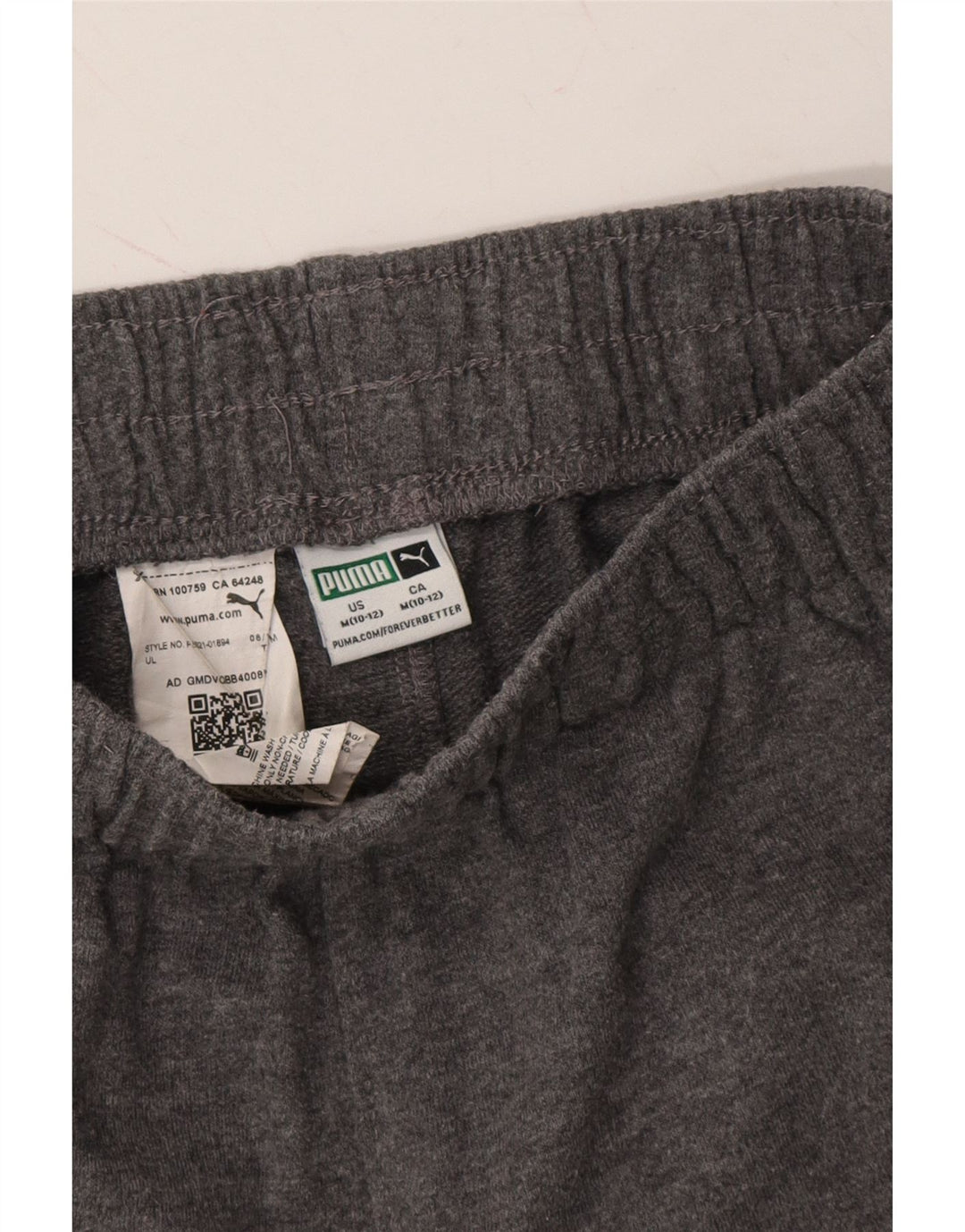PUMA Boys Tracksuit Trousers Joggers 10-11 Years Medium Grey Cotton Vintage Puma and Second-Hand Puma from Messina Hembry 