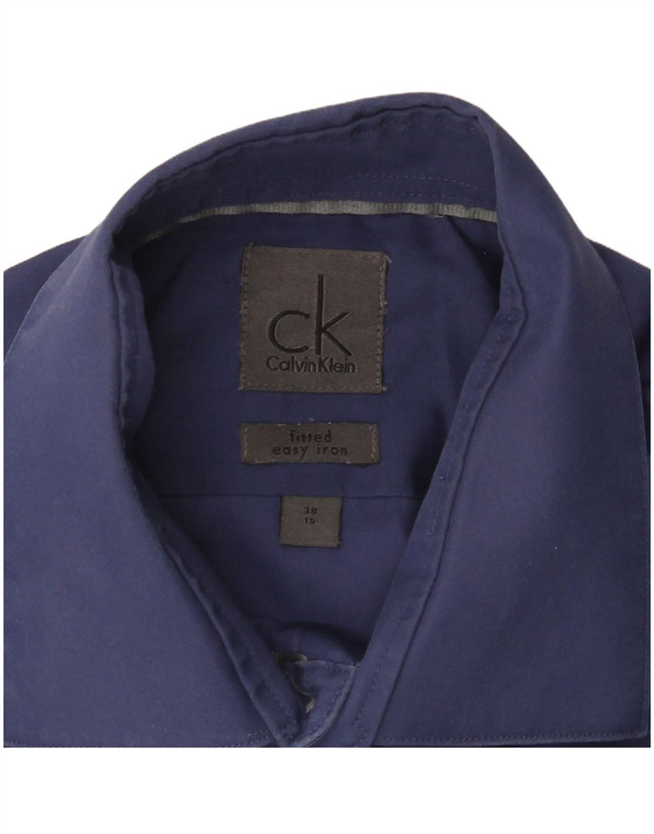 Męska dopasowana koszula Calvin Klein rozmiar 38 15, średni niebieski