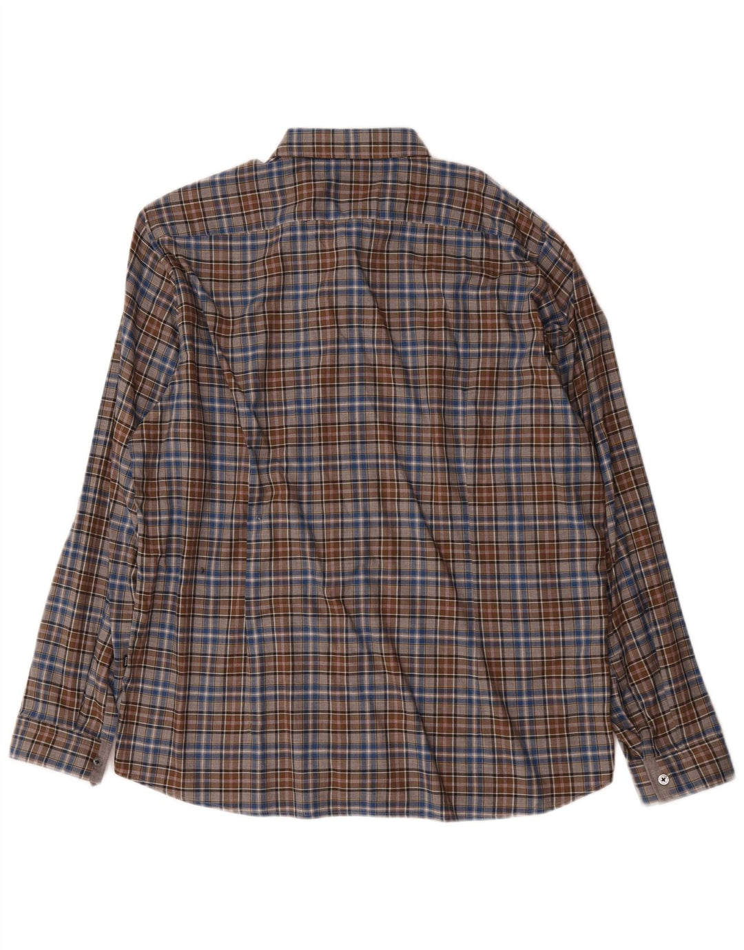 Męska koszula Hugo Boss o regularnym kroju XL, brązowa, bawełniana w kratkę