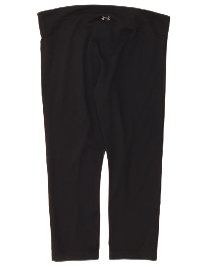 Damskie legginsy Capri Under Armour UK 16, duże, czarne, poliestrowe