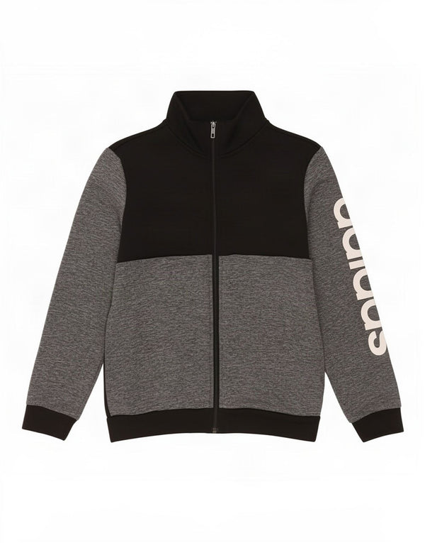 Chłopięca kurtka dresowa Adidas z grafiką, 11-12 lat, czarna, z blokami kolorów