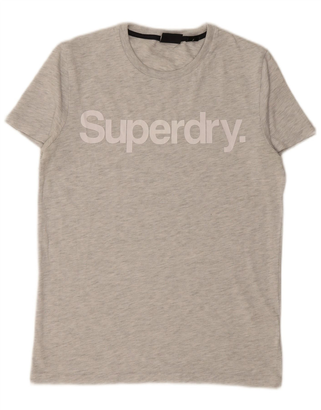 Męski T-shirt SUPERDRY z grafiką, średnioszary, bawełniany w cętki