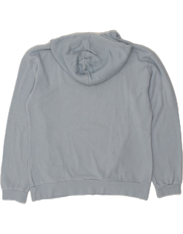 REEBOK Womens Hoodie Jumper UK 10 Small Blue Cotton