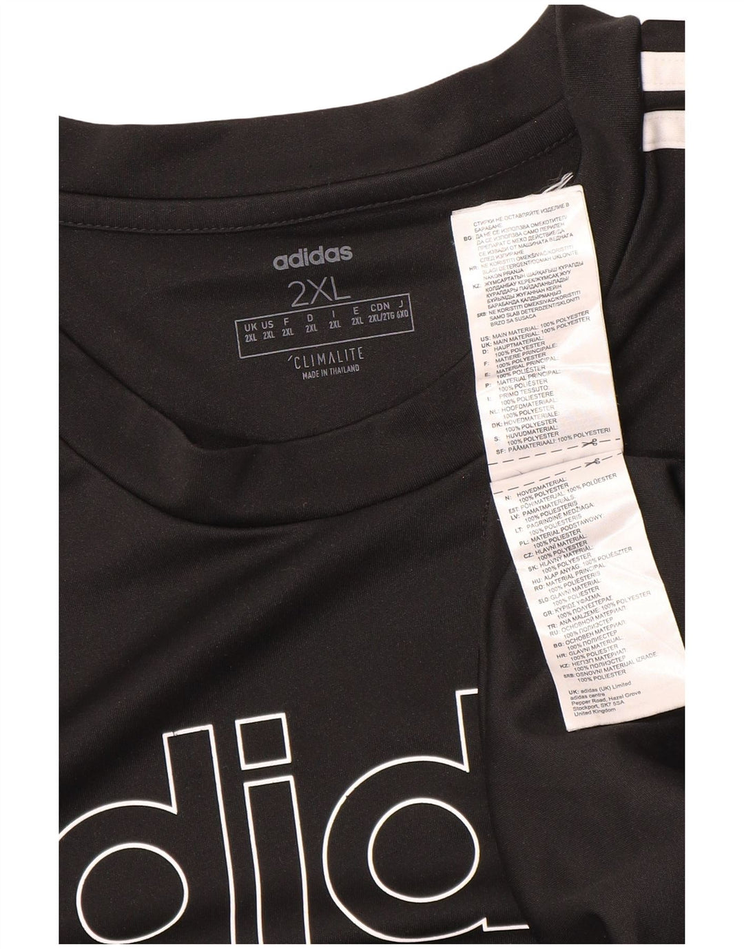 Adidas Męska koszulka Climalite Graphic Top 2XL Czarny poliester