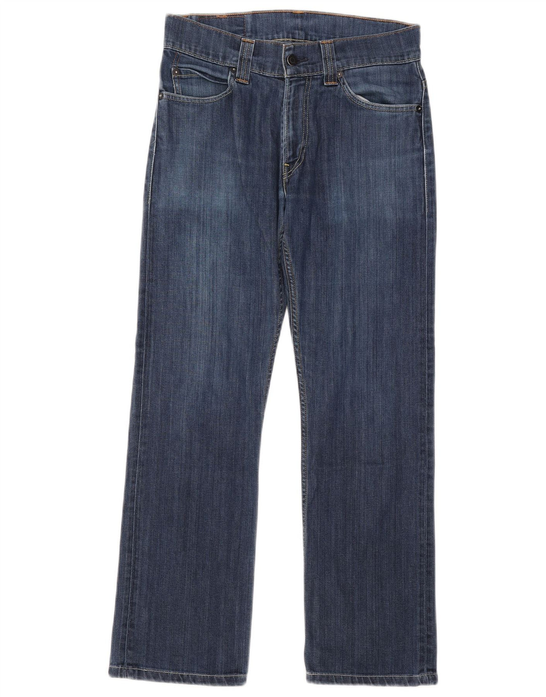 Damskie jeansy Levi's 506 Straight W30 L28 Niebieskie bawełniane