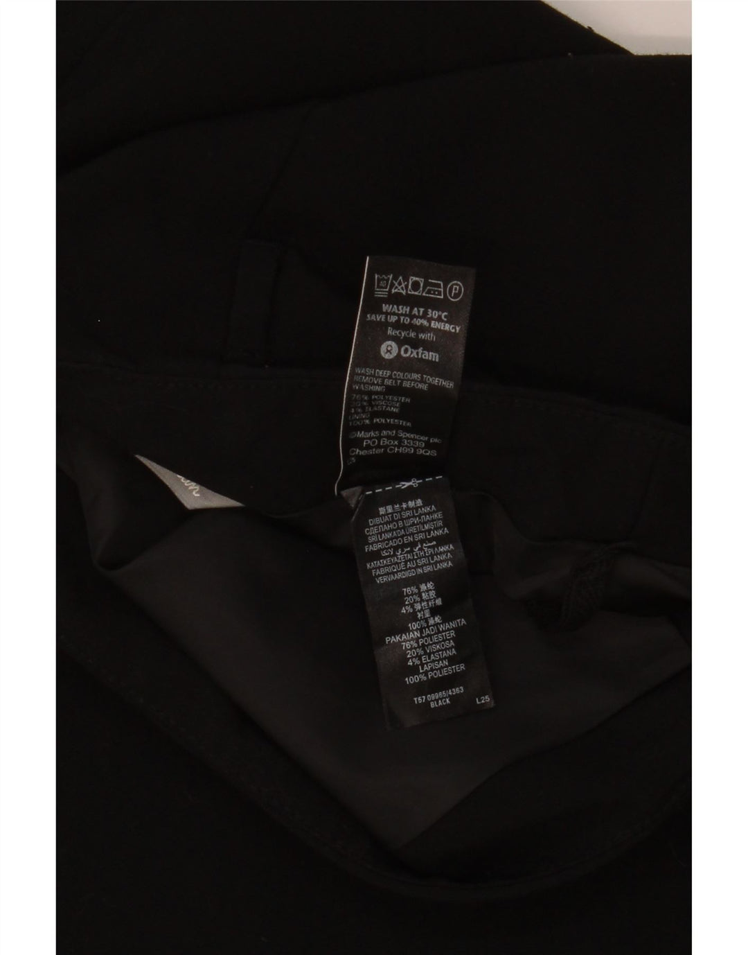 Marks & Spencer Damska spódnica ołówkowa UK 12 Medium W30 Czarny poliester