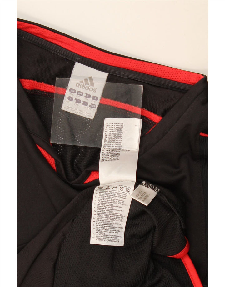 Męski T-shirt ADIDAS Climacool Top 2XL Czarny poliester z blokami kolorów