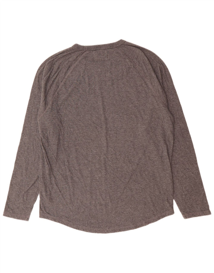 Męski top z długim rękawem Abercrombie & Fitch, 2XL, szary, bawełniany
