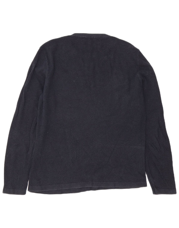 Męski sweter Jack & Jones z okrągłym dekoltem, duży, granatowy, bawełniany