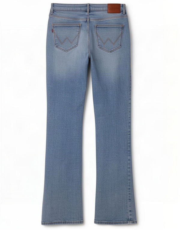 Wrangler Womens Bootcut Jeans W28 L34 Blue Cotton