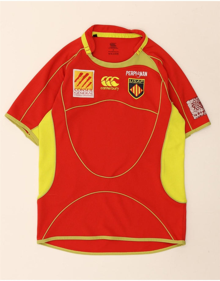 Męska koszulka z grafiką Canterbury Top w kolorze średnio czerwonym