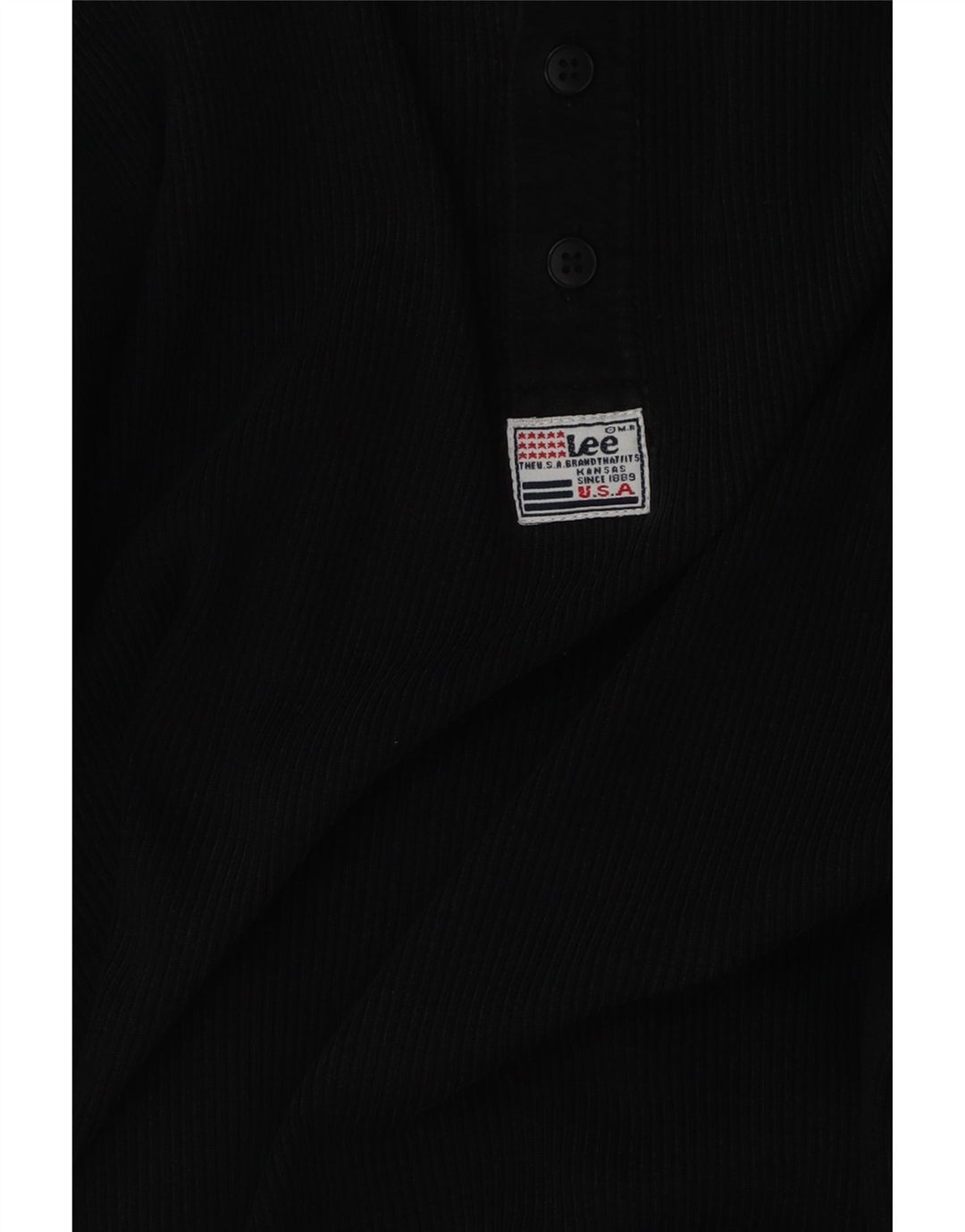 Męski top LEE z długim rękawem, średni czarny